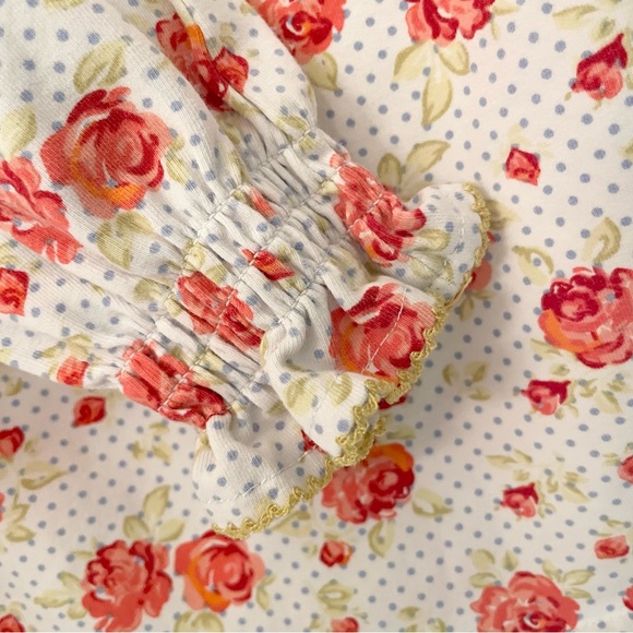 Matilda Jane Long Sleeve Top Girls Size 4 / Georgia Lace Ruffle Floral Rose - Picture 4 of 8